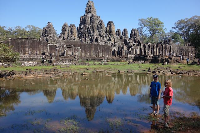 Der Bayon Tempel ist das Zentrum von Angkor Thom.