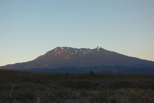So sieht der Mt. Ruapehu an einem wolkenfreien Tag aus.