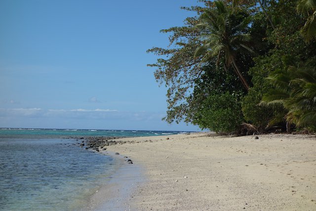 Auf unserer Seite der Insel war es total windstill.