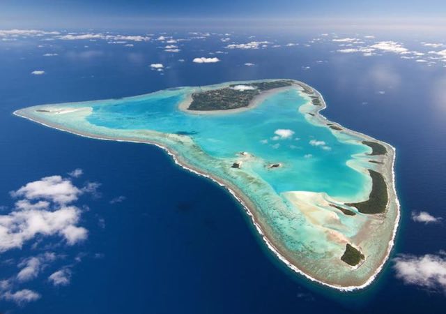 So ähnlich präsentierte sich die Insel bei unserem Anflug.
