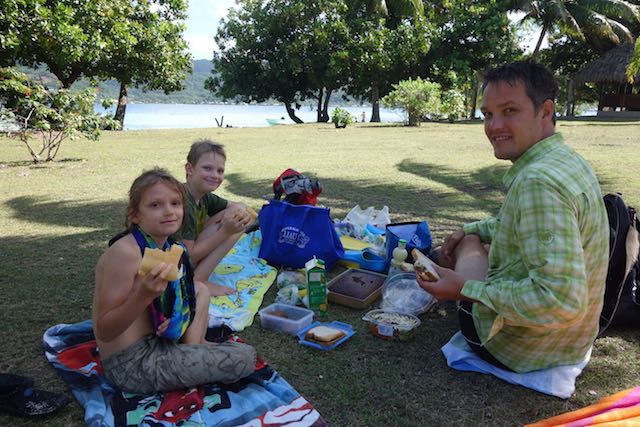 An Picknick auf einer Motu kann man sich gewöhnen.